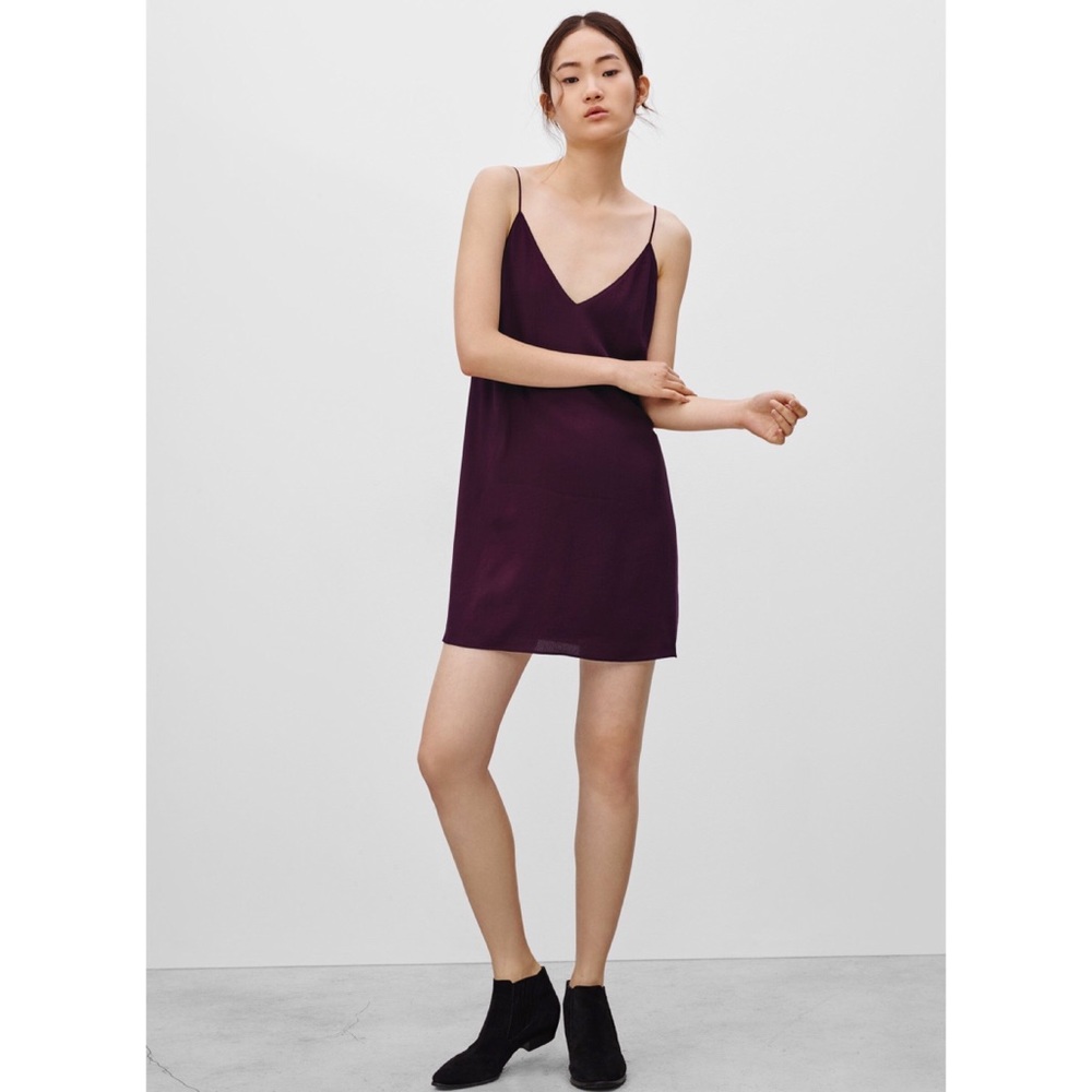 Aritzia Wilfred Vivienne Dress, Small, Maroon